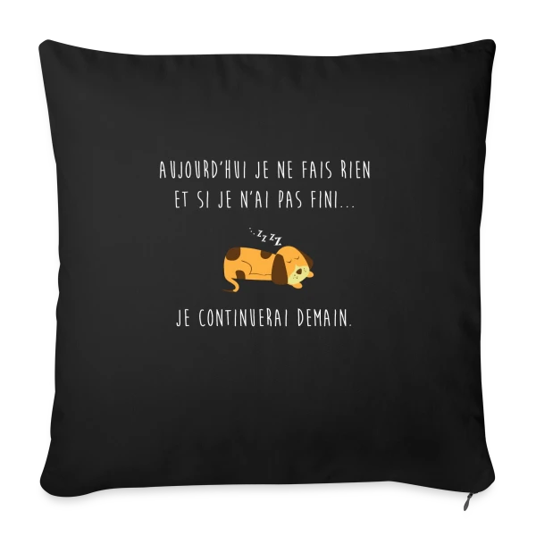 L'Art de Ne Rien Faire sur Housse de coussin décorative 45 x 45 cm
