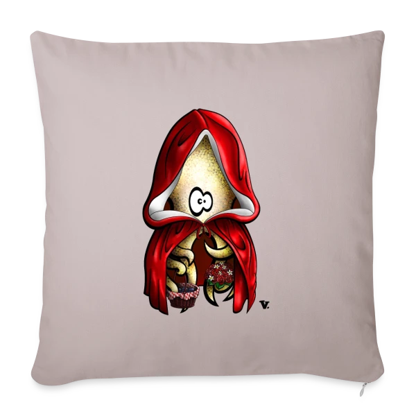 Le Petit Chaperon Poulpe sur Housse de coussin décorative 45 x 45 cm