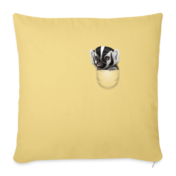 Blaireau de Poche Caché sur Housse de coussin décorative 45 x 45 cm