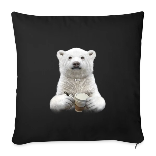 Le Barista passionné sur Housse de coussin décorative 45 x 45 cm