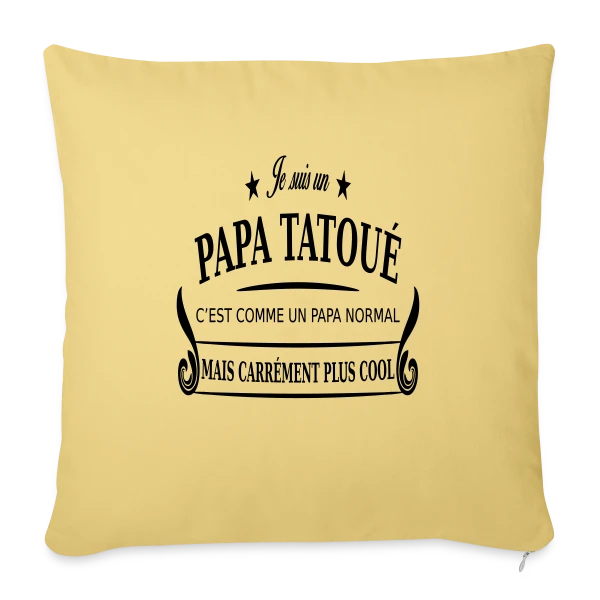 Super Papa Tatoué sur Housse de coussin décorative 45 x 45 cm