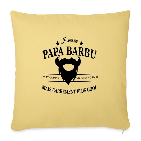 Papa Stylé Barbu sur Housse de coussin décorative 45 x 45 cm