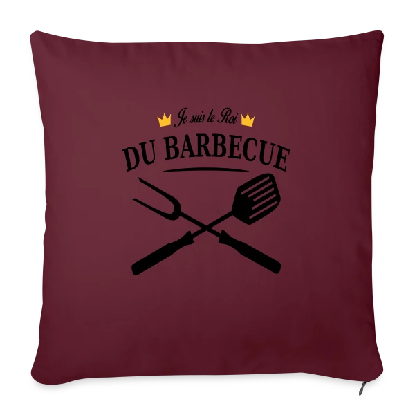 Le Roi Incontesté du Barbecue sur Housse de coussin décorative 45 x 45 cm