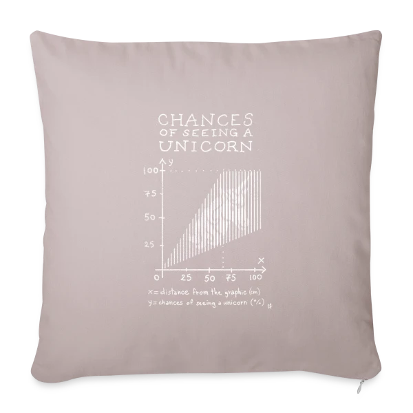Théorie de la Licorne : L'Infographie des Probabilités sur Housse de coussin décorative 45 x 45 cm
