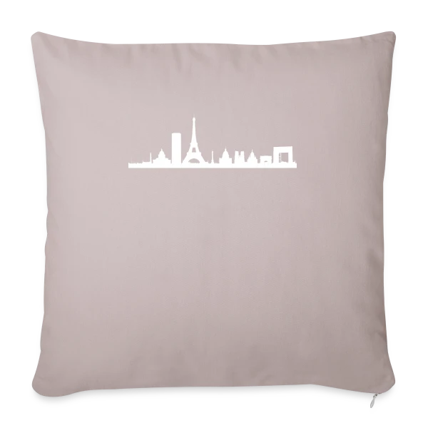 Silhouette Parisienne Élégante sur Housse de coussin décorative 45 x 45 cm