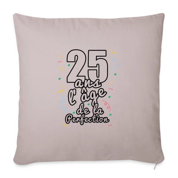 Joyeux 25 Ans de Fête - T-shirt Anniversaire Mémorable sur Housse de coussin décorative 45 x 45 cm