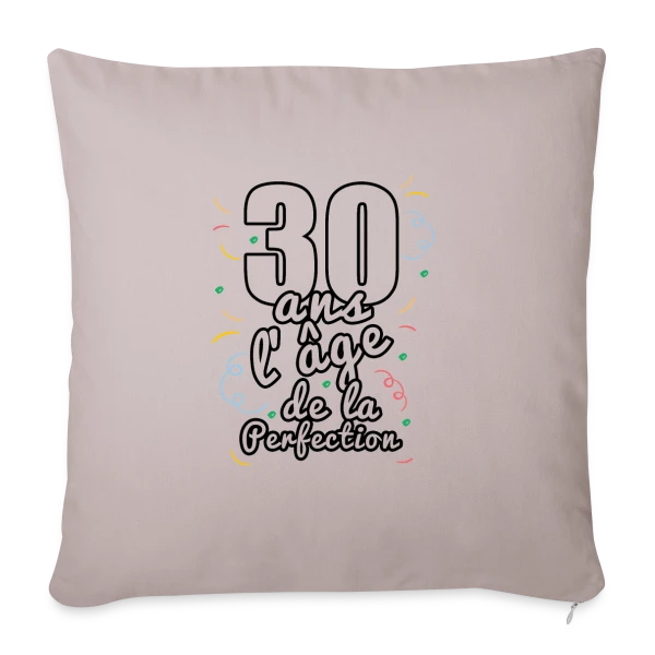 Trentenaire Stylé sur Housse de coussin décorative 45 x 45 cm