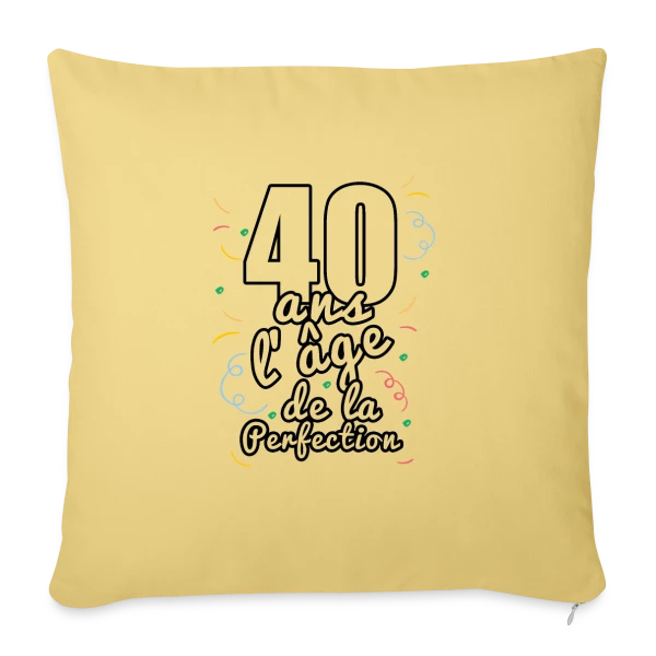 Anniversaire 40 Ans Magnifique sur Housse de coussin décorative 45 x 45 cm