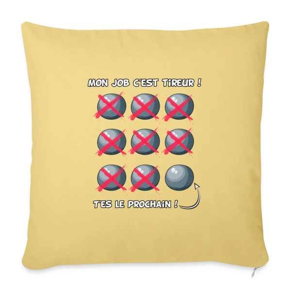 Profession Tireur : Précision et Passion sur Housse de coussin décorative 45 x 45 cm
