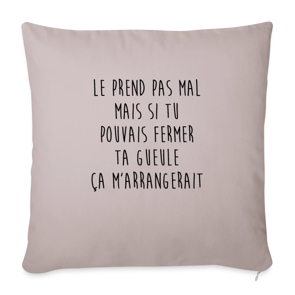 Le Prends Pas Mal Mais... T-shirt Humour sur Housse de coussin décorative 45 x 45 cm