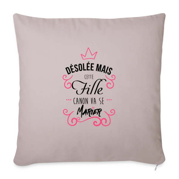 Fille Canon Stylée sur Housse de coussin décorative 45 x 45 cm
