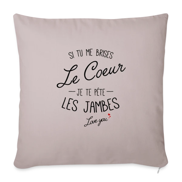 Cœur Brisé, Jambes Cassées ! sur Housse de coussin décorative 45 x 45 cm