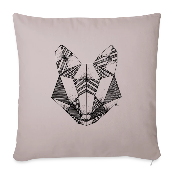 Renard Origami : Art Géométrique Nature sur Housse de coussin décorative 45 x 45 cm