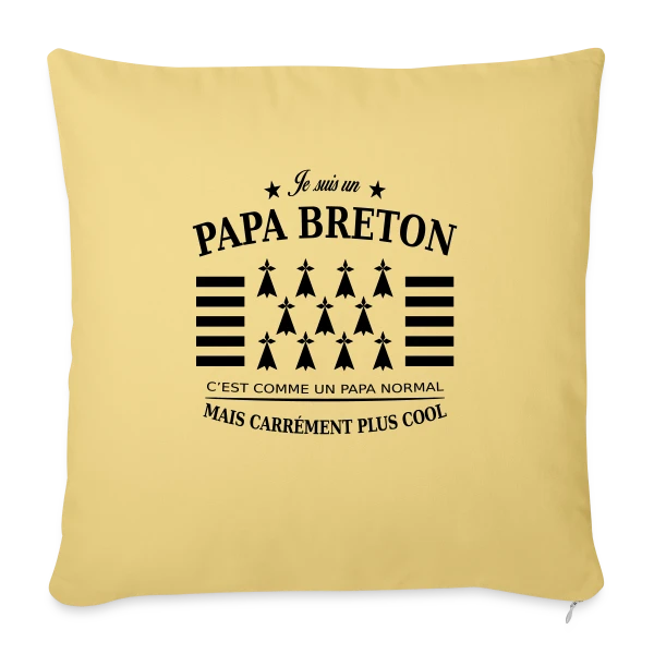 Papa Breton Authentique sur Housse de coussin décorative 45 x 45 cm