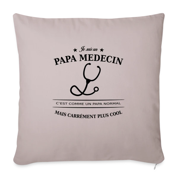 Papa Médecin Héroïque sur Housse de coussin décorative 45 x 45 cm
