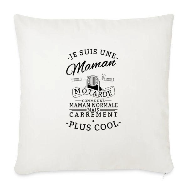 Maman Motarde : L'Asphalte au Coeur sur Housse de coussin décorative 45 x 45 cm