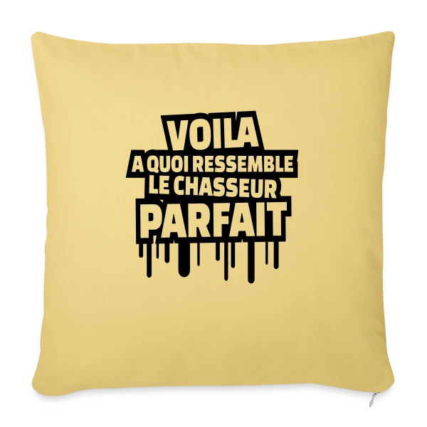 Le Chasseur Parfait : Humour Nature sur Housse de coussin décorative 45 x 45 cm