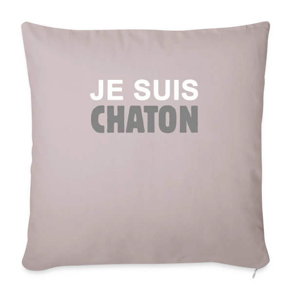 Je Suis Chaton sur Housse de coussin décorative 45 x 45 cm