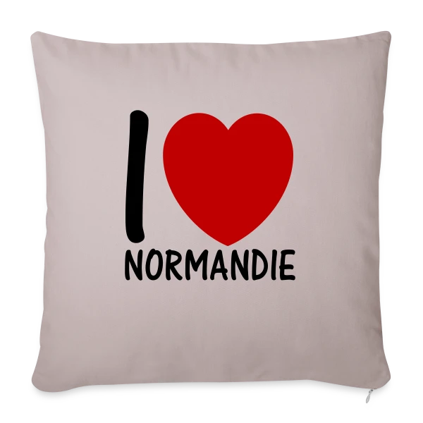 J'aime la Normandie sur Housse de coussin décorative 45 x 45 cm