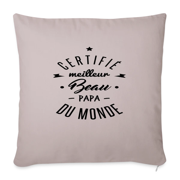 Meilleur Beau-Papa du Monde sur Housse de coussin décorative 45 x 45 cm