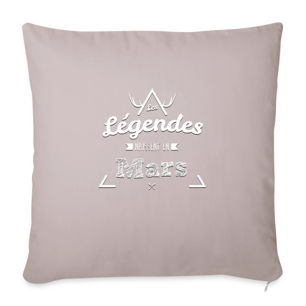Les Légendes naissent en Mars - Cadeau Anniversaire sur Housse de coussin décorative 45 x 45 cm