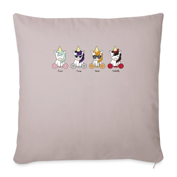 Les Licornes Enchantées sur Housse de coussin décorative 45 x 45 cm