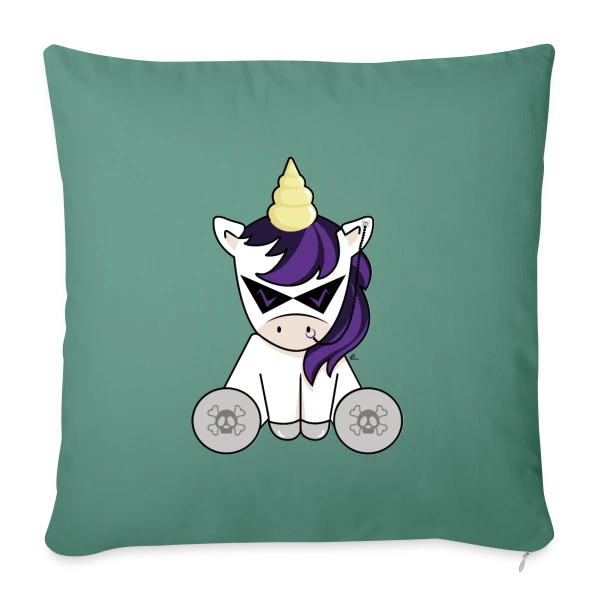 Licorne Grunge : Rebelle et Mystérieuse sur Housse de coussin décorative 45 x 45 cm