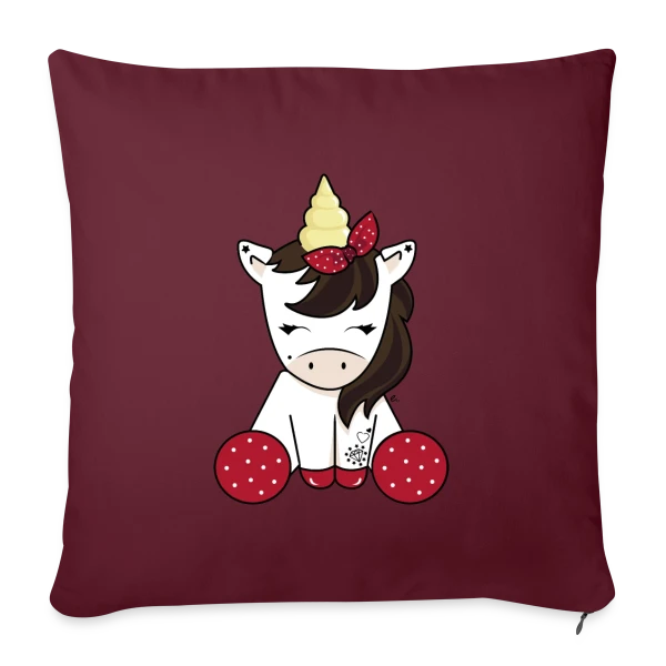 Licorne Rockabilly : Style Rétro Envoûtant sur Housse de coussin décorative 45 x 45 cm