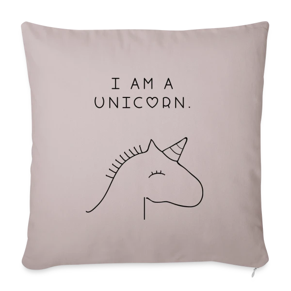 Je suis une Licorne Rêveuse sur Housse de coussin décorative 45 x 45 cm