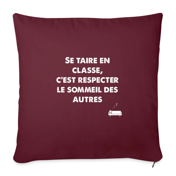 Citation Fun Zzz sur Housse de coussin décorative 45 x 45 cm