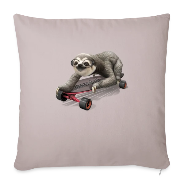 Paresseux Skateur Stylé sur Housse de coussin décorative 45 x 45 cm