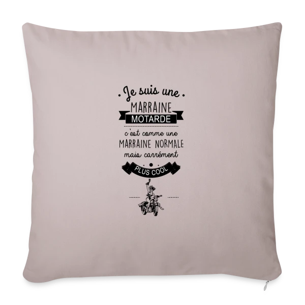 Marraine Motarde sur Housse de coussin décorative 45 x 45 cm