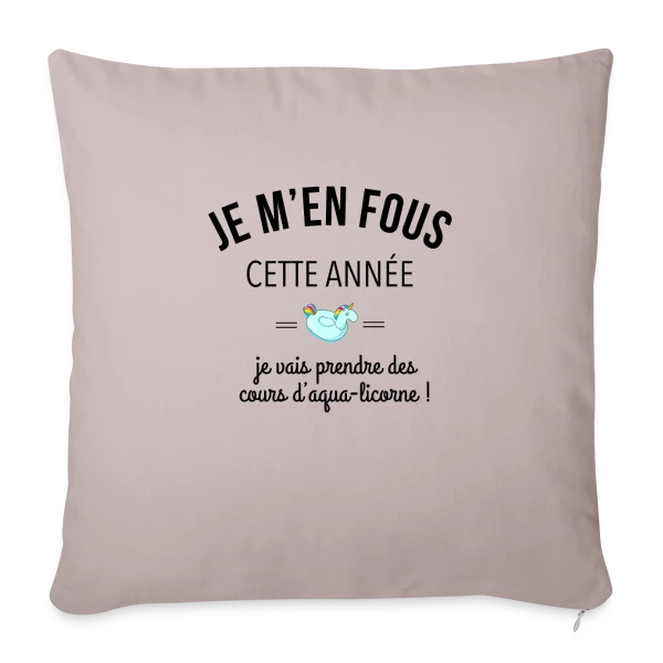 Cours d'Aqua-Licorne : Plongez dans la Bonne Humeur sur Housse de coussin décorative 45 x 45 cm