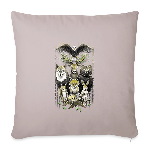 Esprits Sylvestres: Vengeance Forestière sur Housse de coussin décorative 45 x 45 cm
