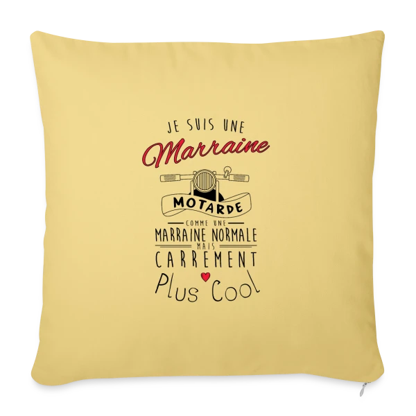 Marraine Motarde : Carrément la Plus Cool ! sur Housse de coussin décorative 45 x 45 cm