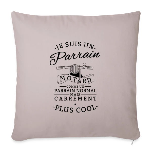 Parrain Motard : Le Plus Cool sur Housse de coussin décorative 45 x 45 cm