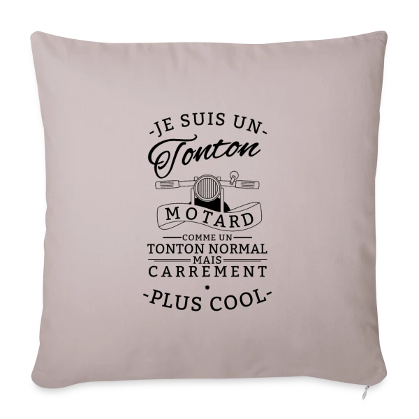 Tonton Motard : Carrément le Plus Cool ! sur Housse de coussin décorative 45 x 45 cm