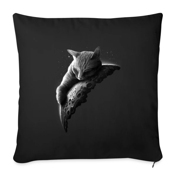 Mooncat : Le Chat de la Lune sur Housse de coussin décorative 45 x 45 cm