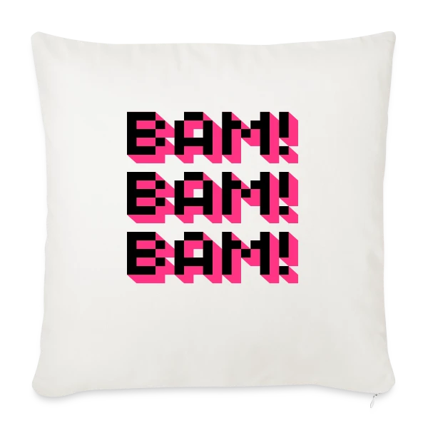 Bam! Bam! Bam! Style Comique sur Housse de coussin décorative 45 x 45 cm
