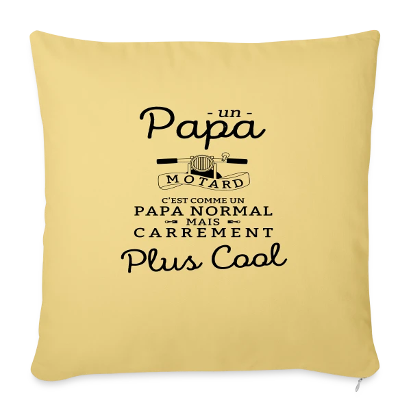Papa Motard - Passion Vitesse sur Housse de coussin décorative 45 x 45 cm