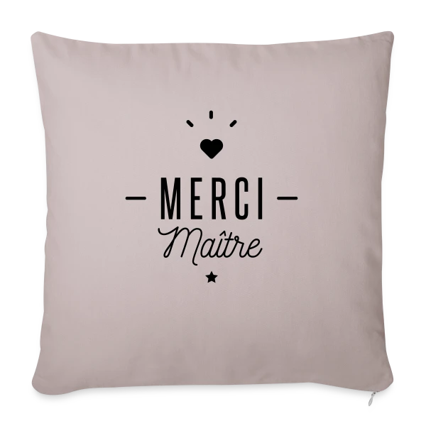 Merci Maître : Le Cadeau Idéal pour Profs sur Housse de coussin décorative 45 x 45 cm