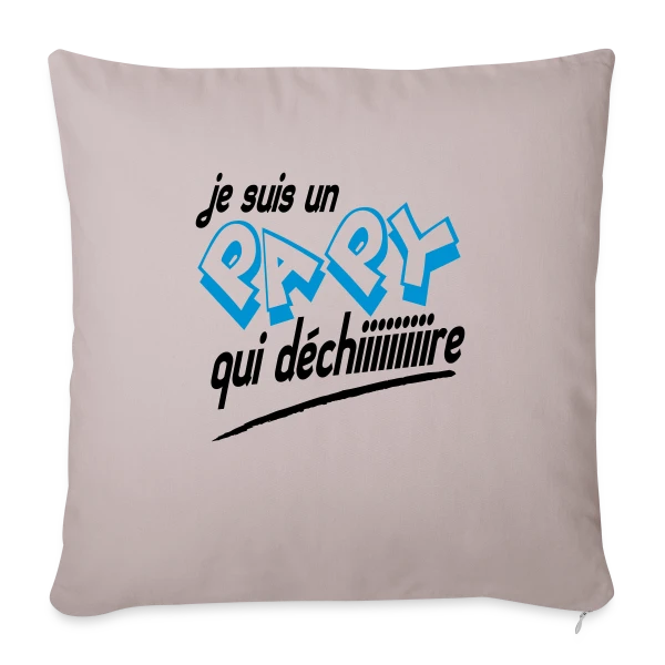 Papy d'Enfer sur Housse de coussin décorative 45 x 45 cm