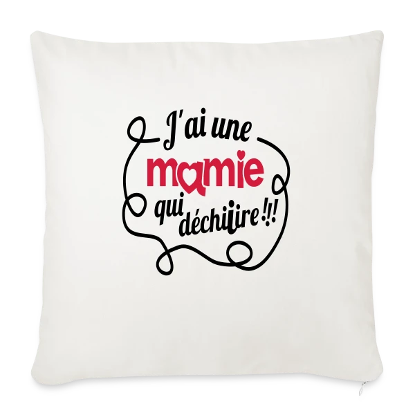 'Ma Mamie Déchire !' : Cadeau Original pour Super Grand-mère sur Housse de coussin décorative 45 x 45 cm