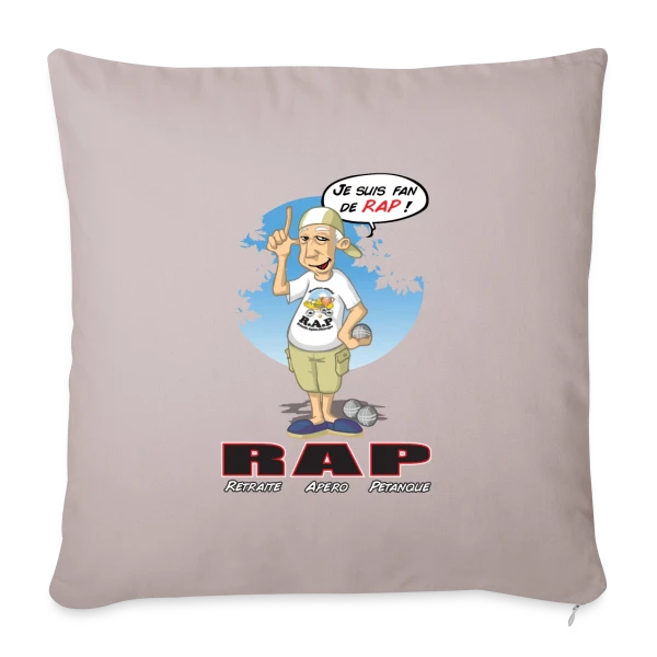 Retraite Idéale : Apéro & Pétanque à Volonté sur Housse de coussin décorative 45 x 45 cm