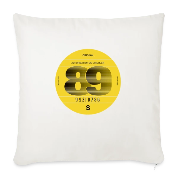Voiture Vintage France 1989 - Esprit Rétro sur Housse de coussin décorative 45 x 45 cm