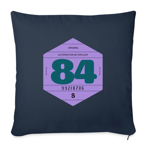 Vignette Automobile 1984 Rétro France sur Housse de coussin décorative 45 x 45 cm