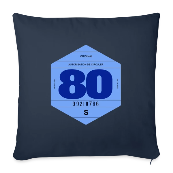 Vignette Automobile Rétro France Années 80 sur Housse de coussin décorative 45 x 45 cm