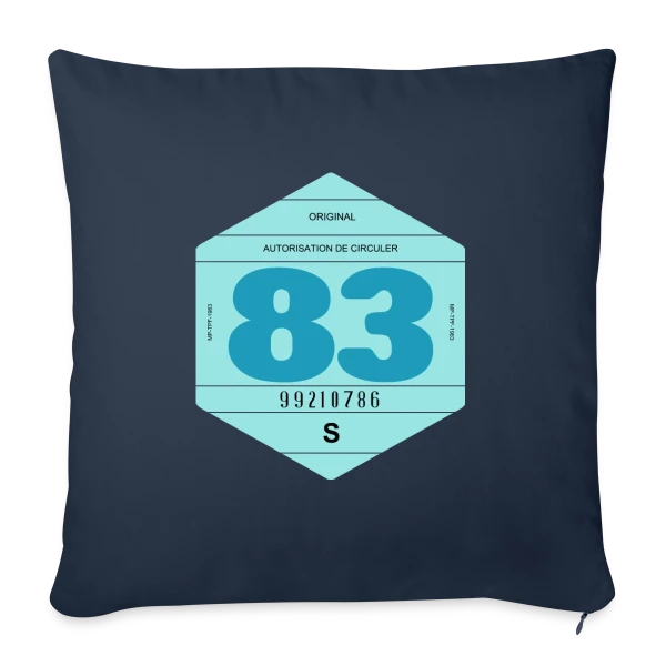 Vignette Auto Rétro 1983 : Voyage Vintage en France sur Housse de coussin décorative 45 x 45 cm