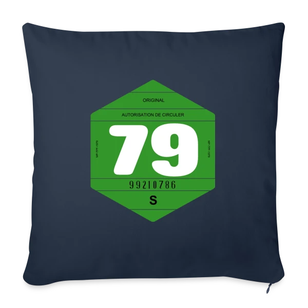 Vignette Automobile Vintage France 1979 sur Housse de coussin décorative 45 x 45 cm
