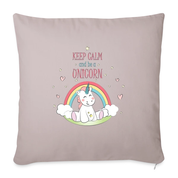 Licorne Arc-en-ciel sur Housse de coussin décorative 45 x 45 cm